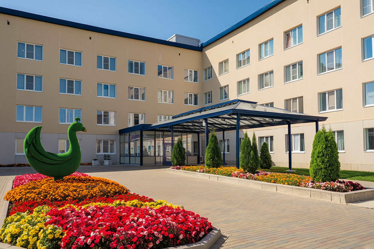 Девушка лежит под капельницей